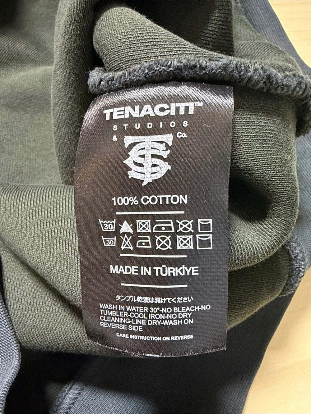 Tenaciti Studios Graphic Hoodie Black Distressed Streetwear Est. Size Medium